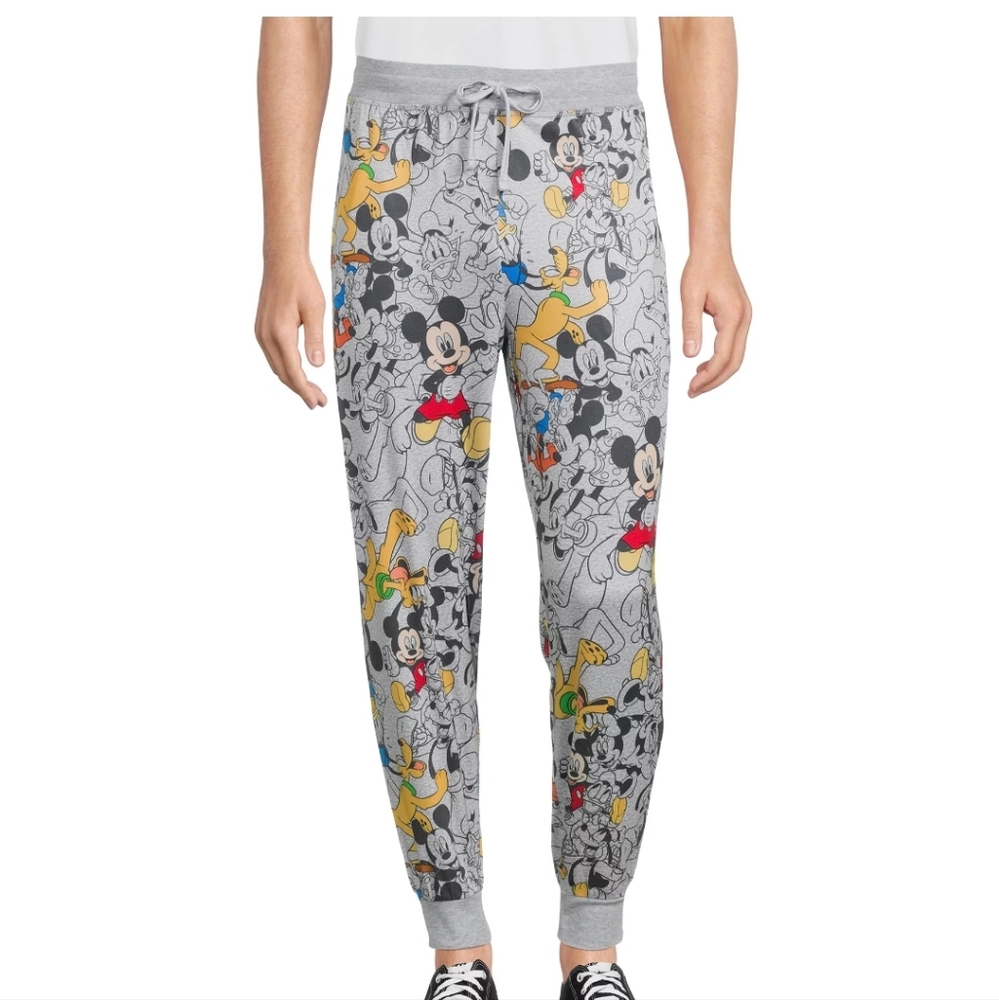 Disney Mens L 36-38 Jogger Lounge Sleep Pants New